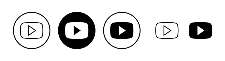 Play Icon vector illustration. Play button sign and symbol