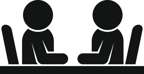 Person meeting icon simple vector. Business team. Staff company
