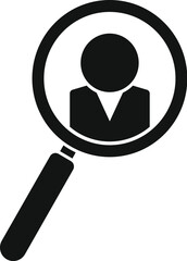 Search manager icon simple vector. Human work. Business training