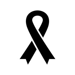 awareness ribbon icon or logo isolated sign symbol vector illustration - high quality black style vector icons
