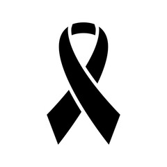 awareness ribbon icon or logo isolated sign symbol vector illustration - high quality black style vector icons
