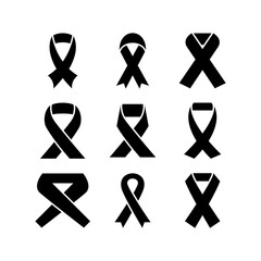awareness ribbon icon or logo isolated sign symbol vector illustration - high quality black style vector icons
