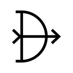 bow and arrow icon or logo isolated sign symbol vector illustration - high quality black style vector icons
