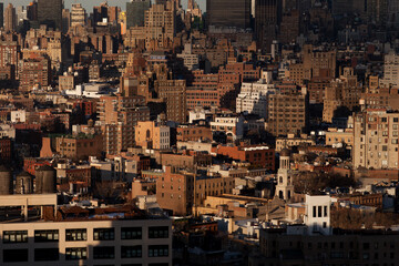 City view towards West Village and Chelsea in New York 