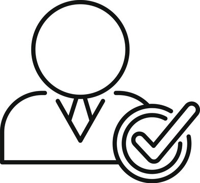recommend clip art: Approved manager icon outline vector. Human person. Teamwork staff