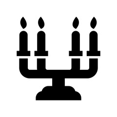 candelabra icon or logo isolated sign symbol vector illustration - high quality black style vector icons
