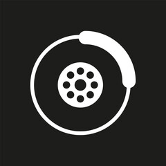 Car brake disc. black wheel brake disc icon. Vector illustration.
