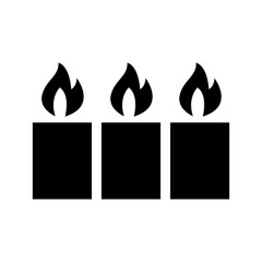 candles icon or logo isolated sign symbol vector illustration - high quality black style vector icons
