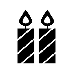 candles icon or logo isolated sign symbol vector illustration - high quality black style vector icons
