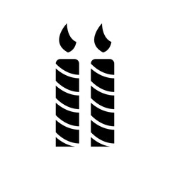 candles icon or logo isolated sign symbol vector illustration - high quality black style vector icons
