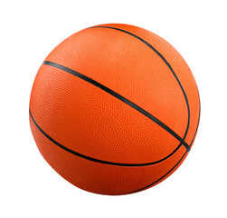 New orange basketball ball isolated on white