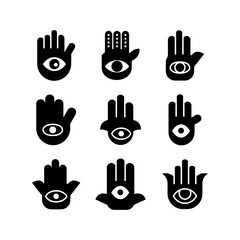 hamsa icon or logo isolated sign symbol vector illustration - high quality black style vector icons
