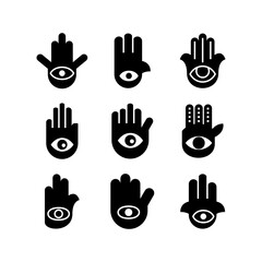 hamsa icon or logo isolated sign symbol vector illustration - high quality black style vector icons
