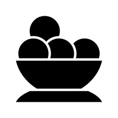 laddu icon or logo isolated sign symbol vector illustration - high quality black style vector icons
