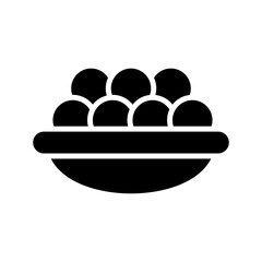 laddu icon or logo isolated sign symbol vector illustration - high quality black style vector icons
