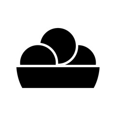 laddu icon or logo isolated sign symbol vector illustration - high quality black style vector icons
