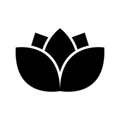 lotus icon or logo isolated sign symbol vector illustration - high quality black style vector icons
