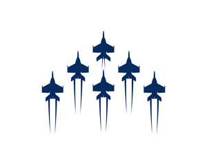 Blue angels formation illustration logo