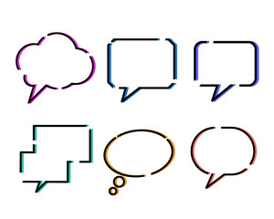 Chat icon and easy to use! Set of speech bubbles