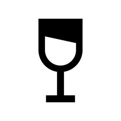 wine glass icon or logo isolated sign symbol vector illustration - high quality black style vector icons
