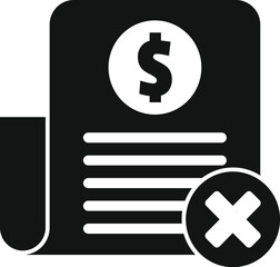 Payment paper icon simple vector. Card error. Credit money