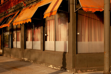Dilapidated store front in New York City