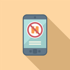 Phone return goods icon flat vector. Box parcel. Delivery cargo