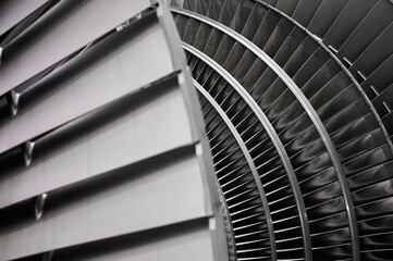 Modern rotor with long blades of powerful steam turbine