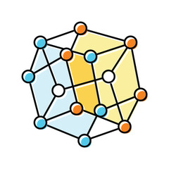 model molecular structure color icon vector illustration