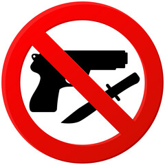 No Prohibition. no weapons png - obrazy, fototapety, plakaty