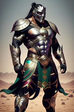 Knight in armour, Silver Warrior, Modern Knigth, Warrior with helmet, Metal Hero, Superheroe, Generative AI