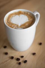 Cup of coffee with heart