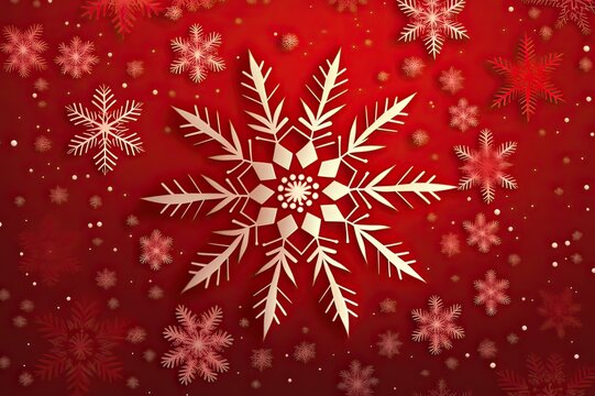 Christmas Snowflake Background. Photo generative AI