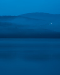 misty morning view over the river