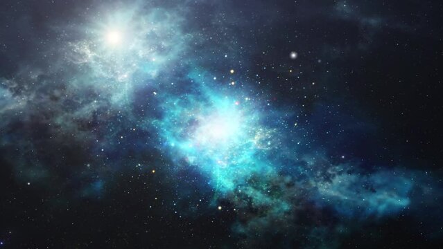 moving galaxy in outer space