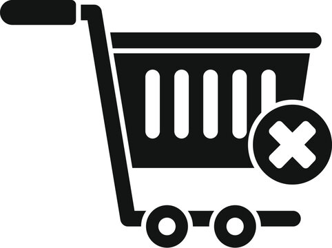 Shop cart return icon simple vector. Parcel product. Service cargo