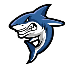 Naklejka premium Shark mascot logo. Shark esport logo