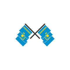 Kazakhstan flag icon set, Kazakhstan independence day icon set vector sign symbol