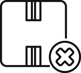 Box parcel icon outline vector. Return goods. Store retail