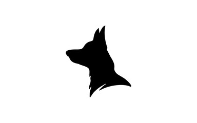 DOG HEAD logo mascot with isolated illustration for identity template