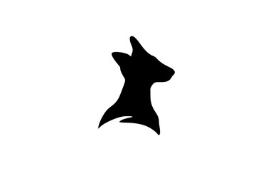 DOG HEAD logo mascot with isolated illustration for identity template