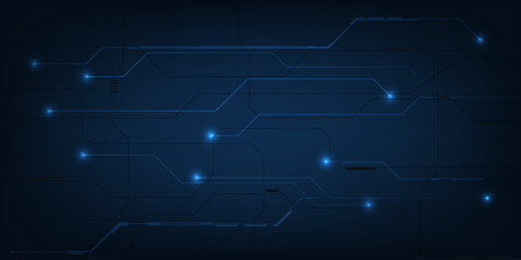 Vector illustrations of futuristic blue hi-tech element with grid line and circuit for advertising layout and game development artwork.Future technology and innovation concepts.
