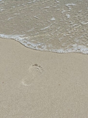 footprints on the sand