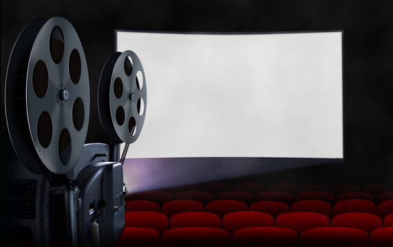 Movie projector and blank screen