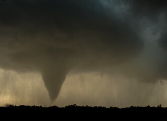 Fototapeta na wymiar Tornado at Sunset