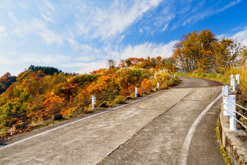 新潟県　魚沼スカイライン　紅葉