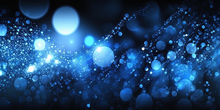 Abstract  shape shiny blue glitter sparkle confetti background  by ai generative 
