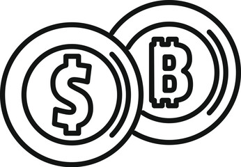 Success money convert icon outline vector. Finance invest. Result plan