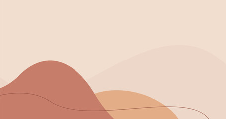Minimal Background, Simple Earth Tone Design Vector. Aesthetic Wallpaper - EPS 10 Vector