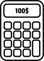 Fund calculator icon outline vector. Success finance. Investor plan